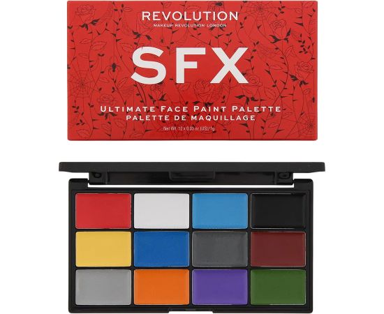 Makeup Revolution, Sfx, Face Palette, 12 Shades, 12 g Dekoratīvā kosmētika