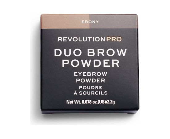Makeup Revolution, REVOLUTION PRO, Vegan, Eyebrow Powder, Ebony, 2.2 g Dekoratīvā kosmētika