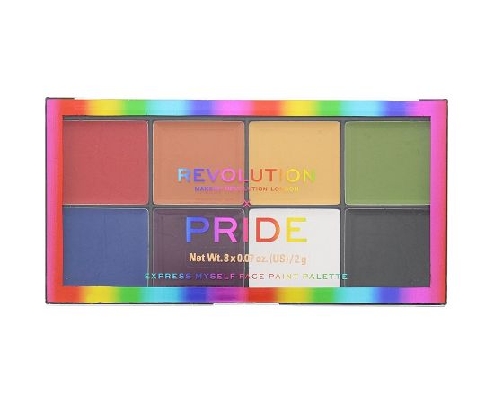 Makeup Revolution, Pride Express Myself, Face Palette, 8 Shades, 16 g Dekoratīvā kosmētika