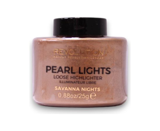 Makeup Revolution, Pearl Lights, Loose Highlighter Powder, Savannah Nights, 25 g Dekoratīvā kosmētika
