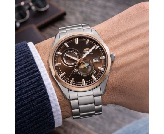 Orient Contemporary Stretto Sun & Moon Automatic RA-AK0313Y30B Rokas pulksteņi 