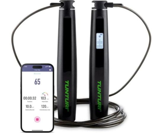 Tunturi Smart Jump Rope Умная скакалка с дисплеем и приложением, 2,95 м. Скакалки