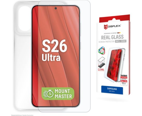 Samsung Galaxy S26 Ultra Real Screen Glass MM + Case By Displex Transparent Ekrānu aizsardzība