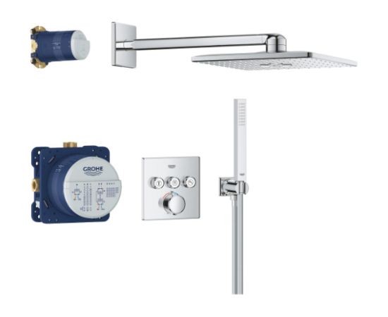 Grohe dušas termostata sistēma Precision SmartControl Vitalio SmartActive 310 Cube, 3 režīmi, hroms  Смесители для душа / Душевые системы