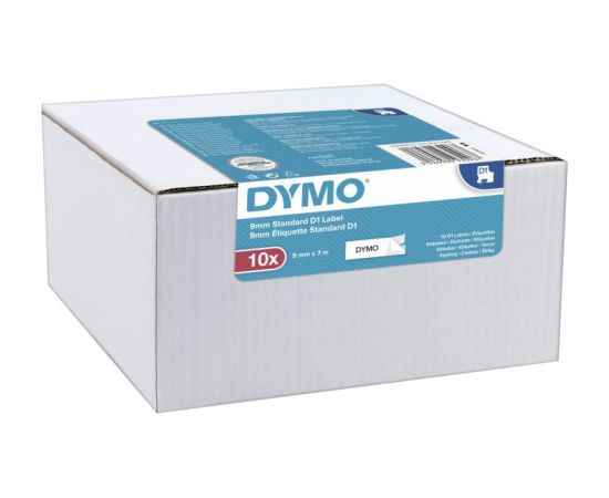 Dymo label tape D1 9mmx7m 10pcs, black/white Jaunumi - Audio-Video
