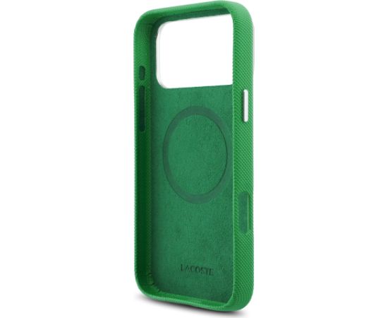 Lacoste PVC Iconic Petit Pique Metal Logo MagSafe Case Aizsargapvalks priekš Apple iPhone 17 Pro Max Neoriģinālie Maciņi