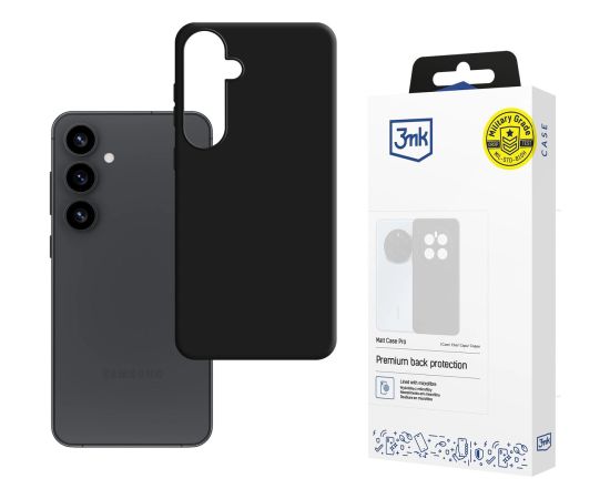 3mk Matt Case Pro for Samsung Galaxy S25 - matte black Neoriģinālie Maciņi
