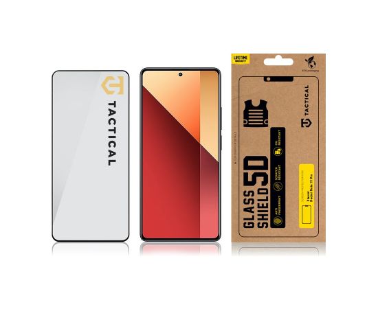 Tactical Glass Shield 5D for Xiaomi Redmi Note 13 Pro 4G|5G Black Ekrānu aizsardzība