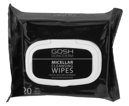 Gosh, Donoderm, Makeup Remover Wipes, 20 pcs Dekoratīvā kosmētika