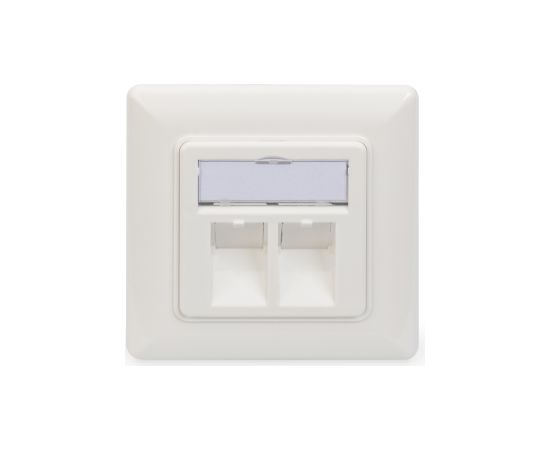 Digitus Wallplate for Keystone Modules, German type, middle plate 50x50 mm, frame 80x80 mm DN-93801-1 Новинки Компьютерная техника