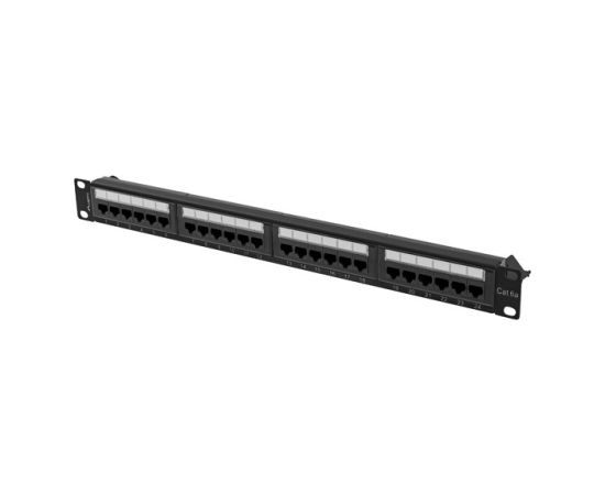Lanberg Patch Panel 24 port 1U 19" CAT.6A UTP PPUA-1024-B Black Новинки Компьютерная техника