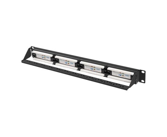 Lanberg Patch Panel 24 port 1U 19" CAT.6A UTP PPUA-1024-B Black Новинки Компьютерная техника