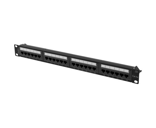 Lanberg Patch Panel 24 port 1U 19" CAT.6A UTP PPUA-1024-B Black Новинки Компьютерная техника