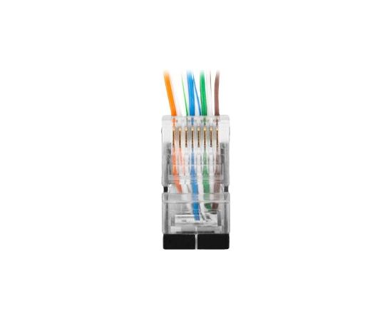Lanberg RJ45 CAT.6 FTP Plug 8P8C PASS Through Type, 100 pcs PLS-6000EZ Transparent Новинки Компьютерная техника
