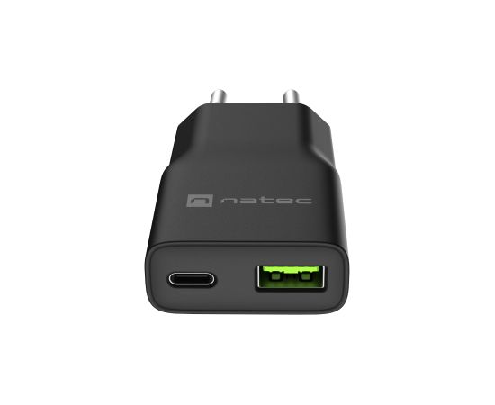 Natec Ribera USB Charger Gan Slim USB 1X USB-A + 1X USB-C 20W NUC-2377 Новинки смартфонов и телефонов