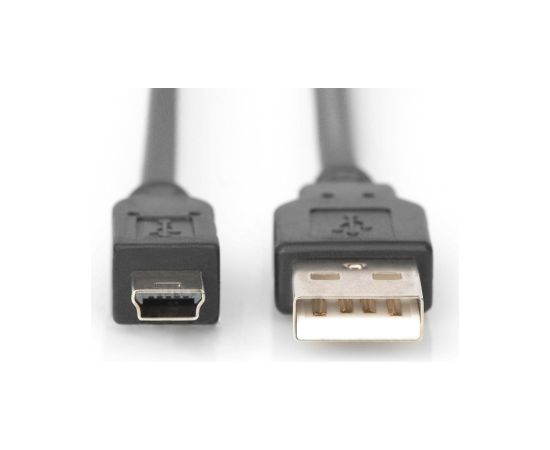 Digitus Connection Cable, 1.8 m AK-300108-018-S USB Type A to USB Mini B Data USB kabeļi