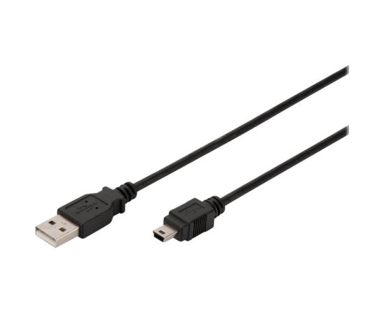 Digitus Connection Cable, 1.8 m AK-300108-018-S USB Type A to USB Mini B Data USB kabeļi
