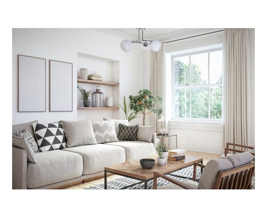 Activejet Classic ceiling chandelier pendant lamp IRMA nickel triple 3xE27 for living room Modernās lampas