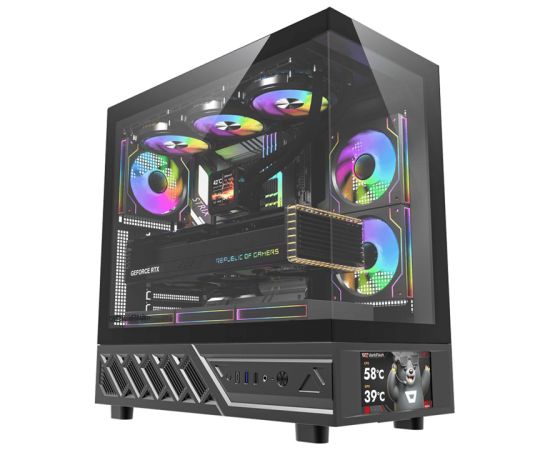 DarkFlash DS950V computer case with display (black) + 6 fans Корпуса