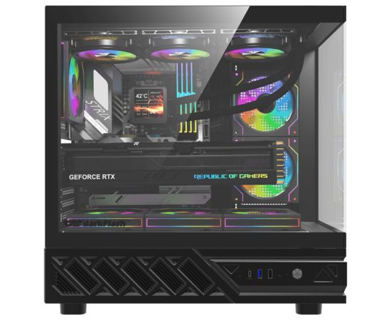 DarkFlash DS950V computer case with display (black) + 6 fans Корпуса