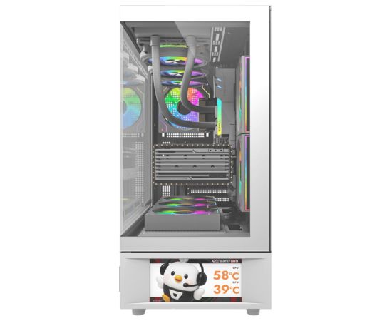 DarkFlash DS950V computer case with display (white) + 6 fans Корпуса