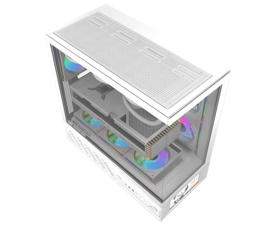 DarkFlash DS950V computer case with display (white) + 6 fans Корпуса