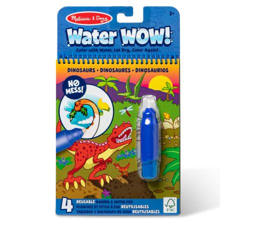 MELISSA & DOUG Water Wow! Раскраска. Рисуем водой - Динозавры Творческие игрушки