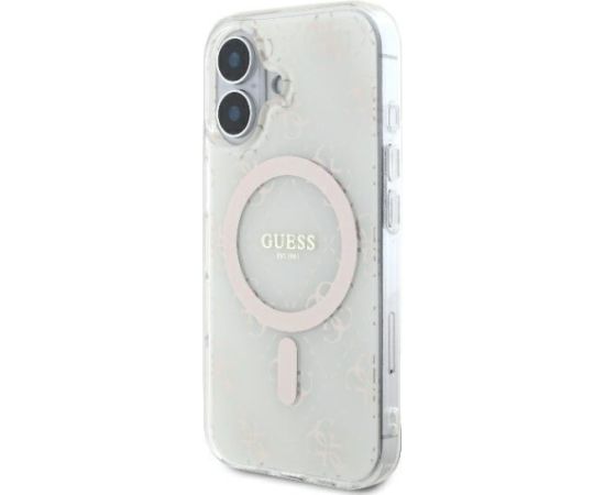 Guess IML 4G Background MagSafe Aizsargapvalks Priekš Apple iPhone 16 Neoriģinālie Maciņi