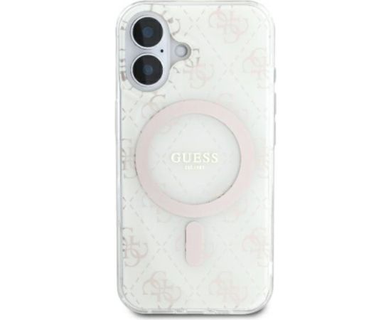 Guess IML 4G Background MagSafe Aizsargapvalks Priekš Apple iPhone 16 Neoriģinālie Maciņi
