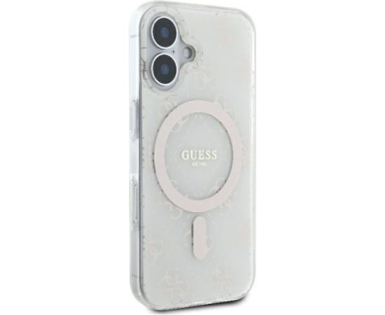 Guess IML 4G Background MagSafe Aizsargapvalks Priekš Apple iPhone 16 Neoriģinālie Maciņi