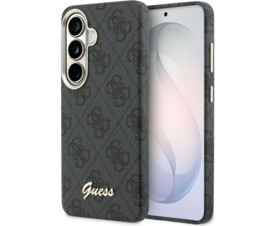 Samsung   Guess PU 4G Script Metal Logo Magnetic Zadní Kryt pro Samsung Galaxy S26 Black Neoriģinālie Maciņi
