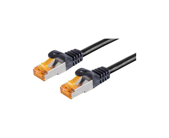 Kabelis Brackton Outdoor Patch S/FTP 10m CAT 6a Black Tīkla vadi