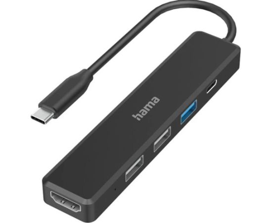 Hama USB-C Hub, 3x USB-A, USB-C, HDMI, black - USB hub Adapteri