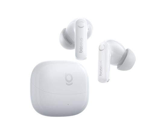 Baseus True Wireless Bluetooth 6.0 austiņas Bass BP1 Pro ar adaptīvu trokšņu slāpēšanu un uzlādes korpusu, baltas krāsas Aудио-видео