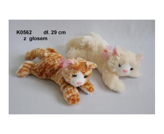 Sun Day Sun-Day Kot z głosem leżący dwa kolory średni - K0562-24 Мягкие игрушки