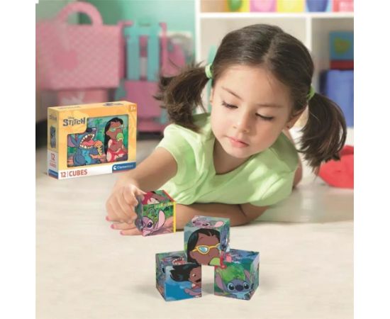 Clementoni CLE Cubi klocki 12 Stitch 41347 Машины и аксессуары