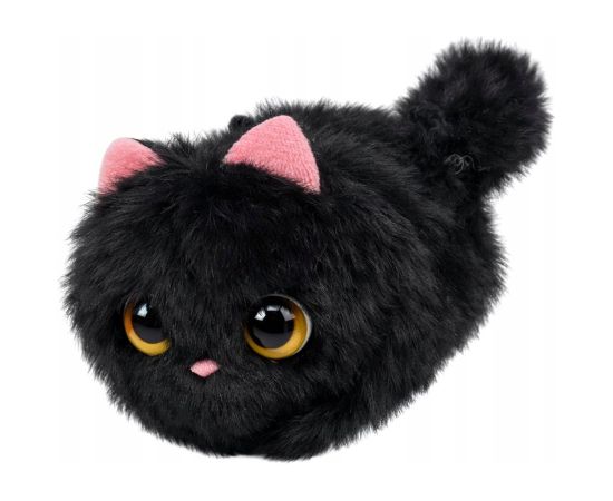 Leantoys Pluszowy Czarny Kotek z Kręcącym Ogonkiem Dźwięki Piszczenia Brelok 9 cm Мягкие игрушки
