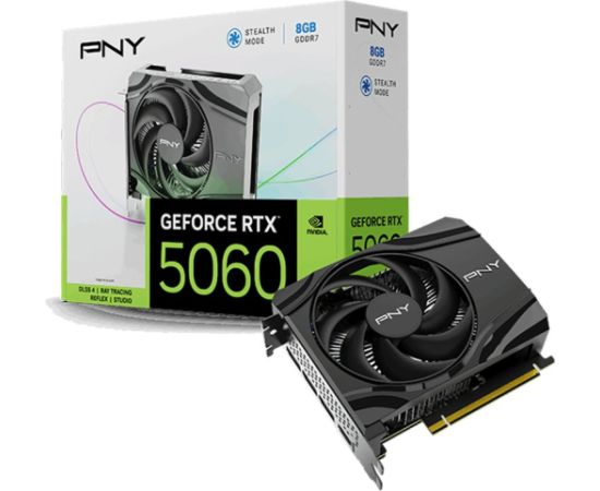 Pny Technologies GeForce RTX 5060 Single Fan 8GB GDDR7 DLSS4 (VCG50608SFXPB1) Новинки Компьютерная техника