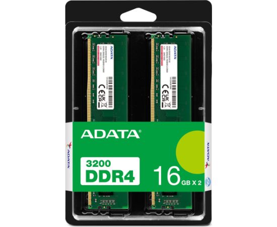 A-data ADATA Premier, DDR4, 32 GB, 3200MHz, CL22 (AD4U320016G22-DTGN) Новинки Компьютерная техника