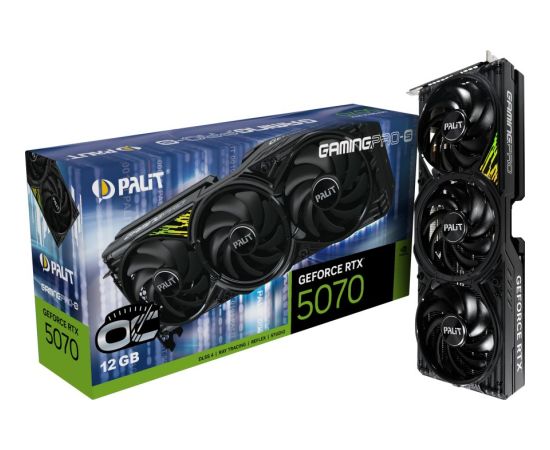 Palit GeForce RTX 5070 Ti GamingPro-S OC 16GB GDDR7 DLSS4 (NE7507TS19T2-GB2031U) Grafiskās video kartes