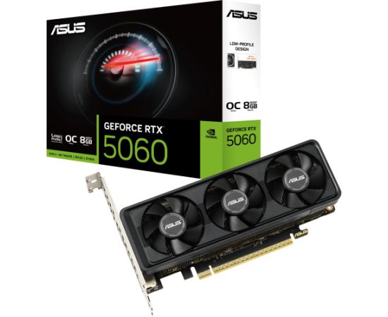 Asus GeForce RTX 5060 LP BRK OC 8GB GDDR7 DLSS4 (RTX5060-O8G-LP-BRK) Grafiskās video kartes
