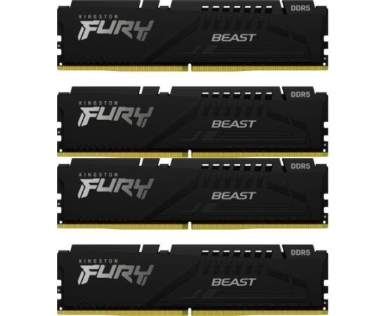 Kingston Fury Beast, DDR5, 64 GB, 6000MHz, CL40 (KF560C40BBK4-64) RAM Operatīvā atmiņa