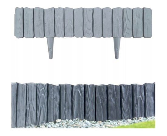 Декоративная газонная лента WOOD 58 × 12,5 см, светло-серая Планки для забора и газон