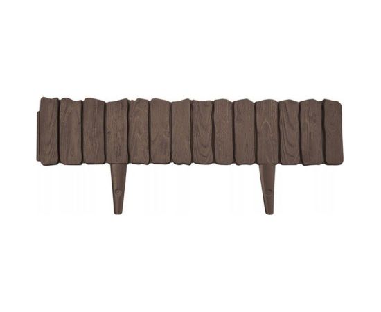 Dekoratīvā zāliena apmale WOOD 58 × 12,5 cm, brūna Žoga lameles un zālājs