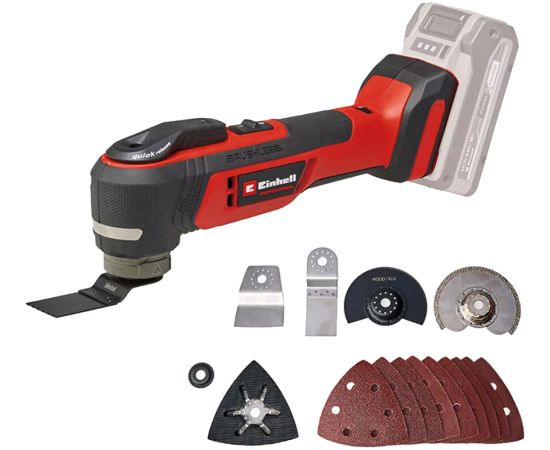 EINHELL Professional cordless multi-function tool TP-MG 18 Li BL-Solo, 18V red/black, without battery and charger, including accessories Jaunumi -Dārzam
