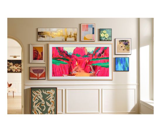 SAMSUNG GQ75LS03FWUXZG The Frame Pro, QLED TV - 75 -  black, UltraHD/4K, Mini-LED, interchangeable frames, Wireless One Connect Box, 100Hz panel Телевизоры