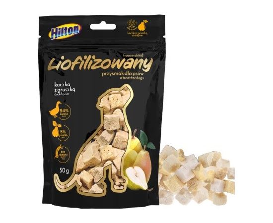 Hilton liofilizowany przysmak z kaczką i gruszką dla psa 50g Suņu barība