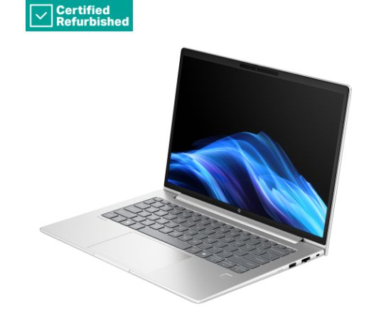 RENEW SILVER HP ProBook 4 G1iR 14 - Core 5-120U, 16GB, 512GB SSD, 14 WUXGA 300-nit AG, 5MP IR cam, FPR, US backlit keyboard, 56Wh, Win 11 Pro, 1 years / B39ZYATR#ABH Atjaunoti portatīvie datori
