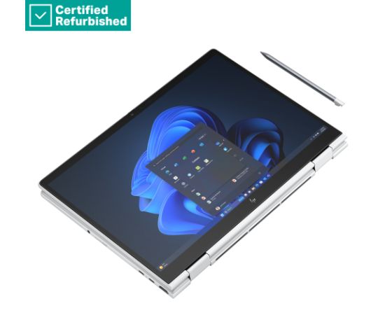 RENEW SILVER HP EliteBook 8 Flip G1i 13 - Ultra 7-255U, 16GB, 512GB SSD, 13.3 WUXGA 300-nit Touch, 5MP non-IR cam, 4G Modem, FPR, US backlit keyboard, +Pen, 62Wh, Win 11 Pro, 1 years / AD3S2ETR#ABH Atjaunoti portatīvie datori