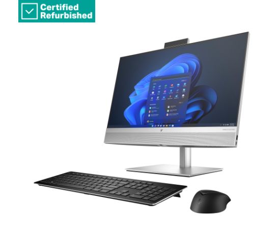 RENEW SILVER HP Elite 840 G9 AIO All-In-One 24 - i7-14700, 16GB, 512GB SSD, 23.8 FHD Touch AG, FPR, Height Adjustable, USB Mouse, Win 11 Pro, 1 years / A55PLETR#BH5 Kомпьютеры после ремонта